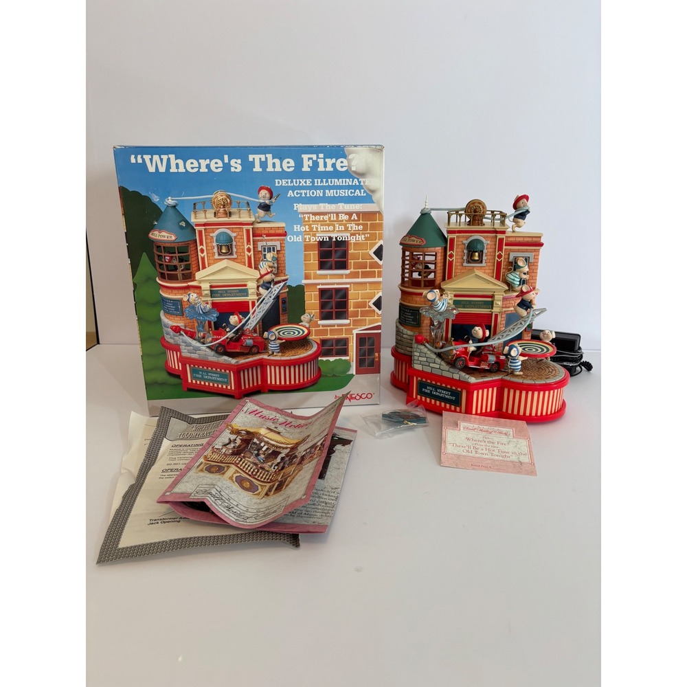 Enesco Small World of Music Wheres the Fire Hill Street Fire Dept Musical 590584